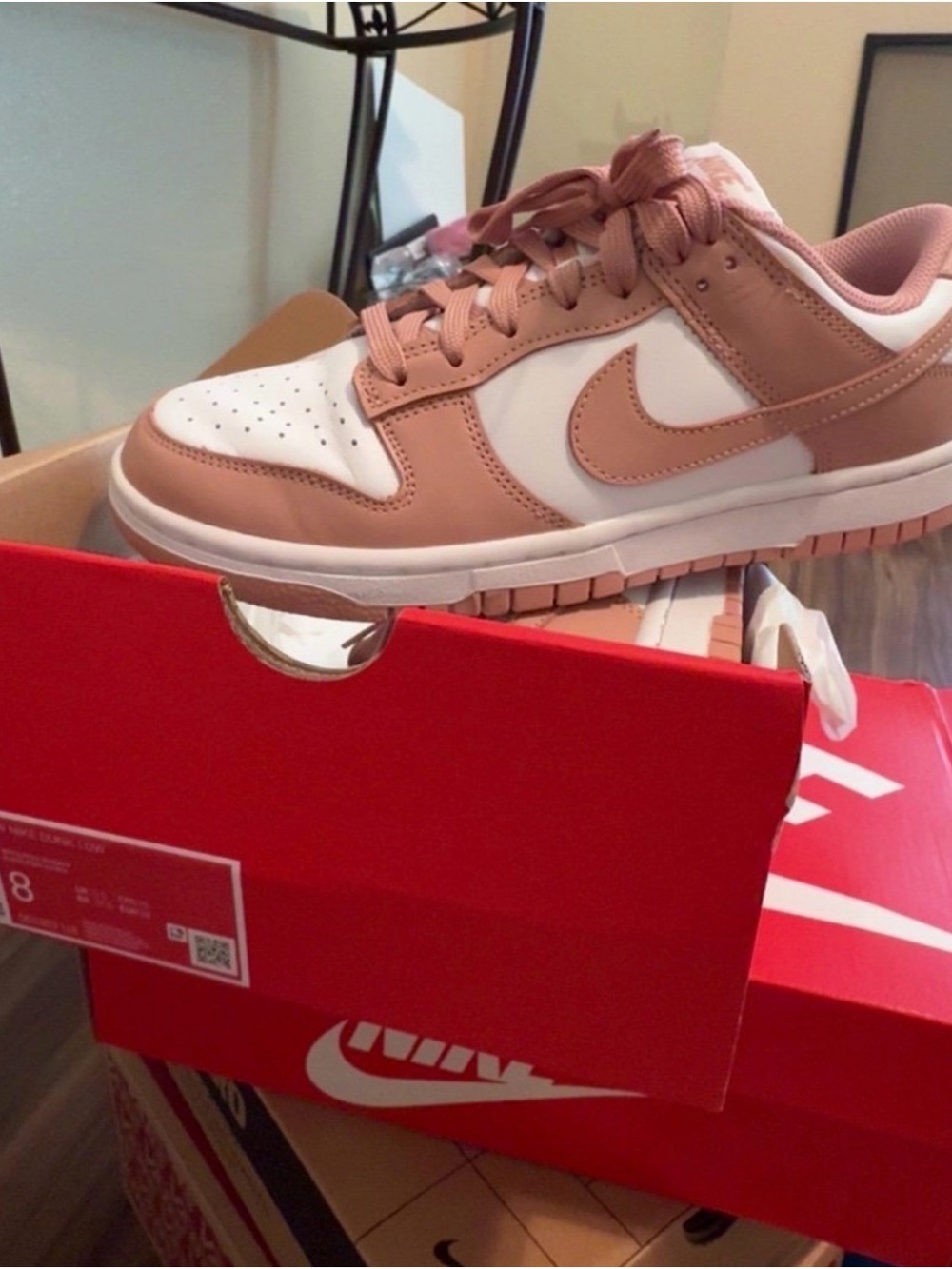Nike Women’s Low-Top Sneakers - Dusty Rose & White